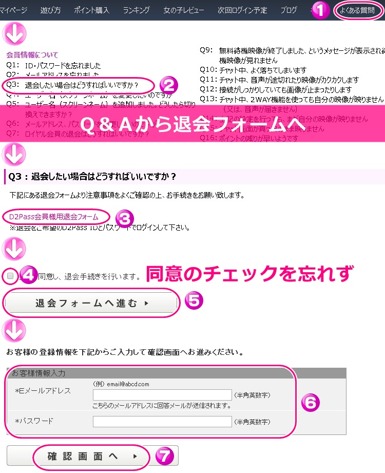 dxliveを退会する方法