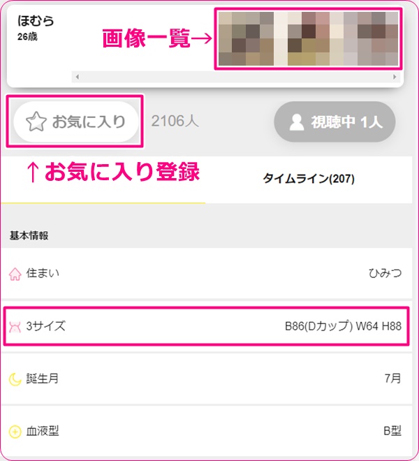 elephantliveの女性のプロフィール情報